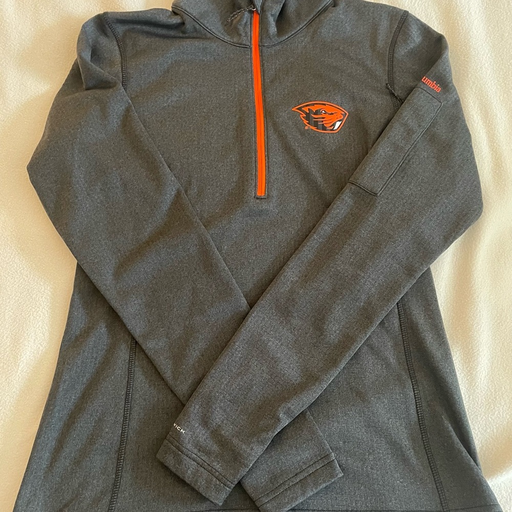 Oregon State Beavers Columbia Women’s Quarter-zip Jacket Omni-wick Gray Medium